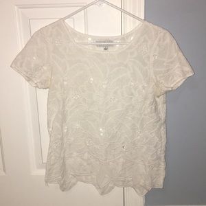 White Cut Out Shirt